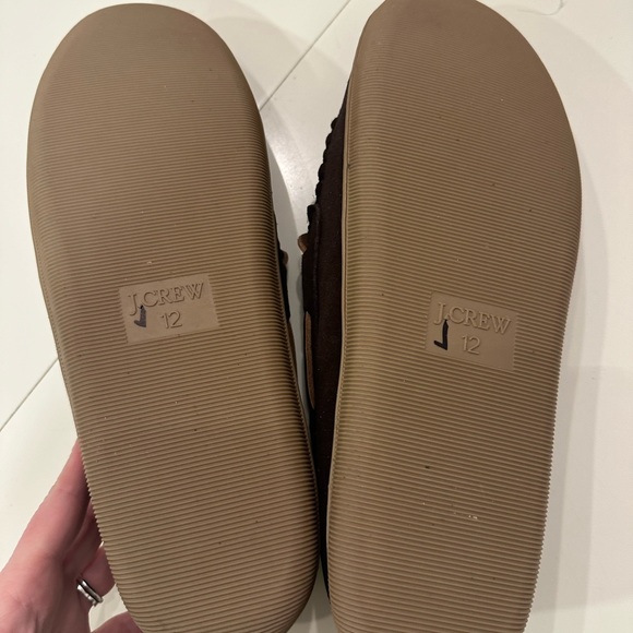 J.Crew Sherpa-lined suede slippers men’s NWT - Picture 15 of 16